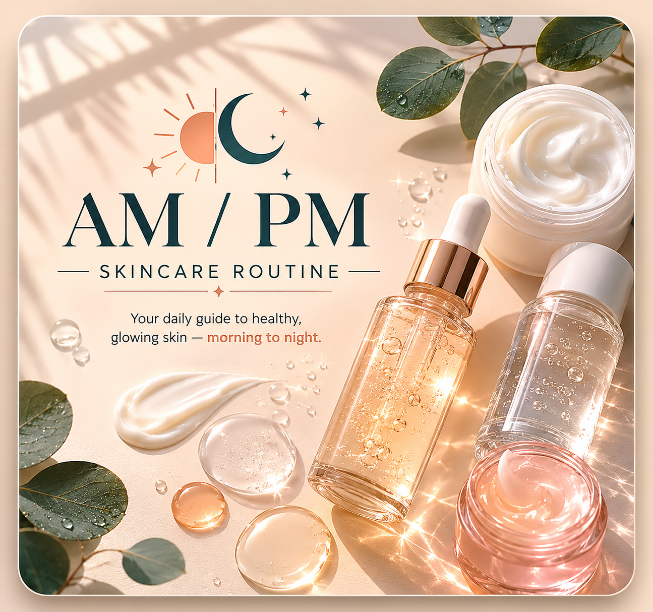 AM/PM Skincare Routine Card